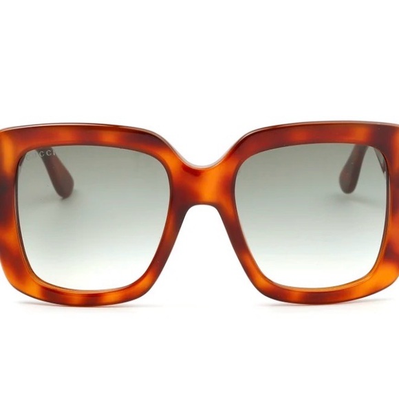 Gucci Tortoise Shell Square Sunglasses - Perfect condition. Made in Italy. - Picture 3 of 7